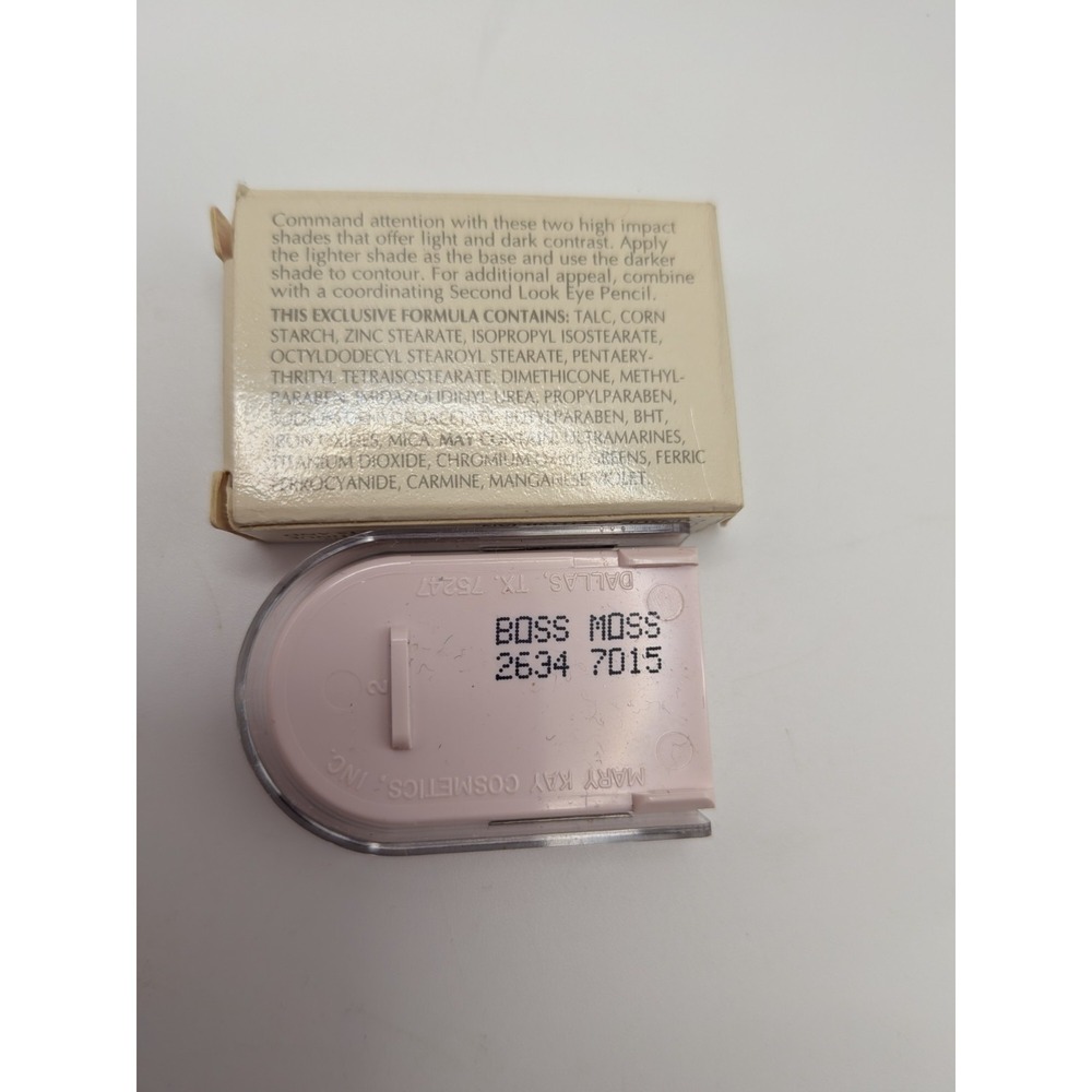 MARY KAY Second Look Eyeshadow Powder BOSS MOSS Duet 2634 0.07 oz In Box Vintage - Picture 3 of 8
